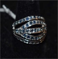 Sterling Silver Ring w/ Sapphires