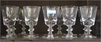 Twelve Val St. Lambert Heavy Crystal Wine Glasses
