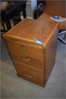 Oak Two-Drawer File Cabinet