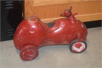 Vtg Metal Scooter Ride-On Toy