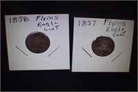 1857 and 1858 Flying Eagle Pennies