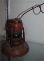 Vtg Dietz Hanging Lantern w/ Red Globe