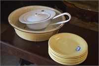 Fiestaware Dishes, Vtg Enamel Chamber Pot,