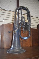 Antique Silver Plated Euphonium w/ Mouthpiece