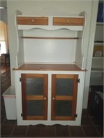 Pine Hutch with Tin Inserts