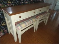 Impressions by Thomasville Sofa Table with Stools
