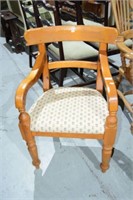 Country style timber framed open armchair,
