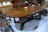 Antique oak dining table,