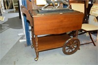 Drop leaf marble topped traymobile