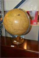 Vintage world globe on wooden base