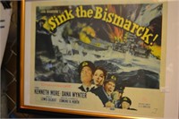 Original Movie Foyer Card, 'Sink The Bismarck',