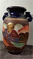 Hand Painted Japanese Samurai Vase