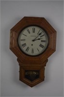1880's Ingram Drop Octagon Regulator Wall Clock
