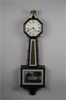 Exceptional New Haven 1880 Banjo Clock Mint Tablet