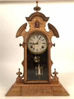 F. Kroeber 8 Day Time & Strike Mantle Clock