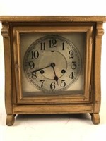 Square New Haven Gold Painted Shelf Clock