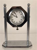 MacFarland Nickel Plated Chic Boudoir Clock