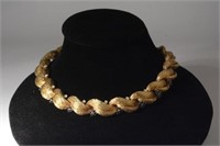 18k Yellow Gold Sapphire & Diamond Necklace