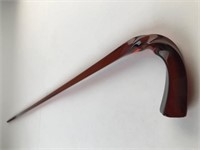 Victorian Twisted  Amber Glass Cane Walking Stick