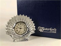 Waterford Crystal Shell Desk Clock Paperweight