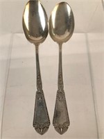 Lot of Two Antique Sterling Silver Serving Spoons