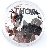 Coin 2018 Thor .999 Fine Silver Tuvalu