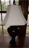 Designers style lamp with faux pottery