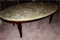 Very unique marbletop cocktail table