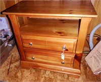 Contemporary Pine two drawer open face