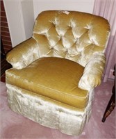 Pearson F.C. gold tufted overstuffed