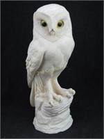 E&r Italy A. Giannelli Alabaster Owl Statue 11"