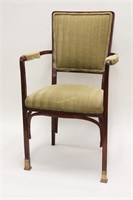 Italian Arts & Crafts Bentwood Oak Desk Chair