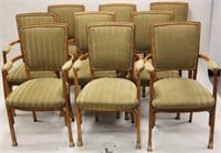 (9) Italian Arts & Crafts Oak & DIning Chairs