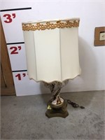 Brass Footed Capodimonte Table Lamp