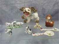 Vintage Assorted Porcelain Doggies, Etc
