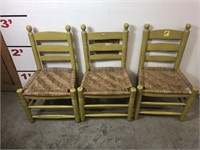 (3) Rush Bottom Chairs