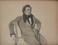 Wilhelm August Rieder (1796-1880) Drawing Schubert