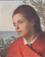 Hugo Handler (Germany, b1861) Portrait Young Woman