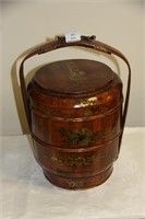 Chinese laquered wedding basket, no trays.