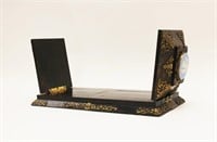 Victorian Brass & Coromandel Desk Top Book Rack