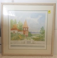 SIGNED WATERCOLOR "VISTA" BY WM R GATELY