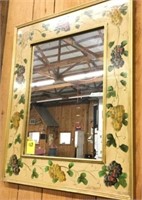 Rectangular Mirror in Handpainted Frame