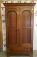Double Door Walnut Armoire with Drawers