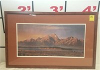 SIGNED PRINT "AUGUST MORNING THE GRAND TETONS"