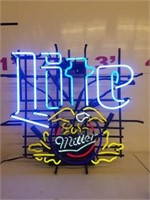 Miller Lite Neon Sign w/ Dimmer Switch