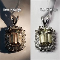 $5100 14K  Color-Changing Sultanite(1.5ct) 18 Dia