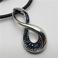 $400 Silver Diamond(0.12ct) Infinity Design Pendan