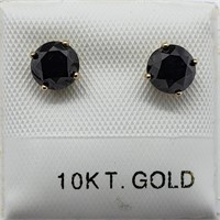 $1200 10K  Black Diamonds(1.4ct) Earrings