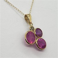 $2000 14K  Enhanced Pink Sapphires(4.8ct) 1 Diamon