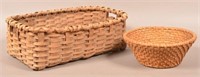 Two Various Antique Woven Baskets.